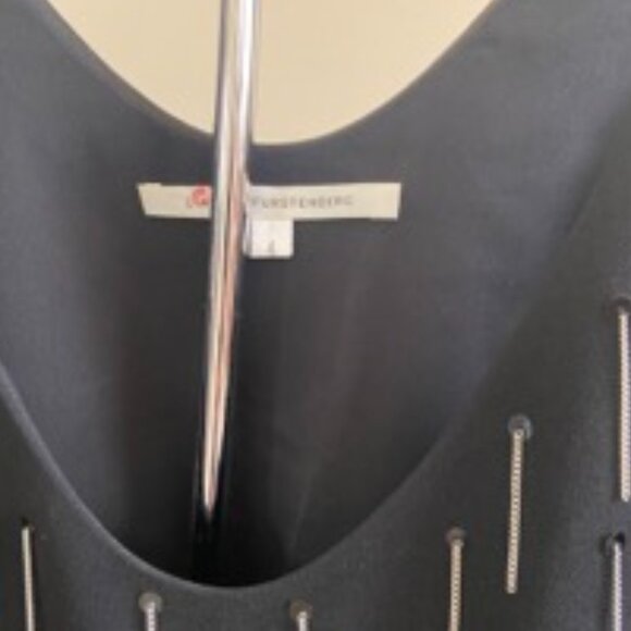 Diane von Furstenberg Black Embellished Top – Size 4 - Picture 2 of 4